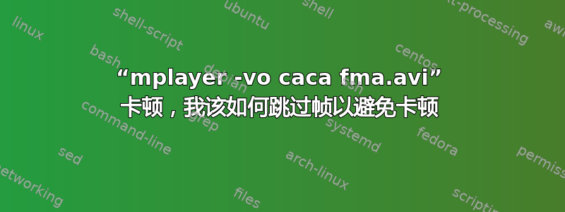 “mplayer -vo caca fma.avi” 卡顿，我该如何跳过帧以避免卡顿