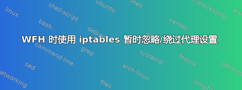 WFH 时使用 iptables 暂时忽略/绕过代理设置