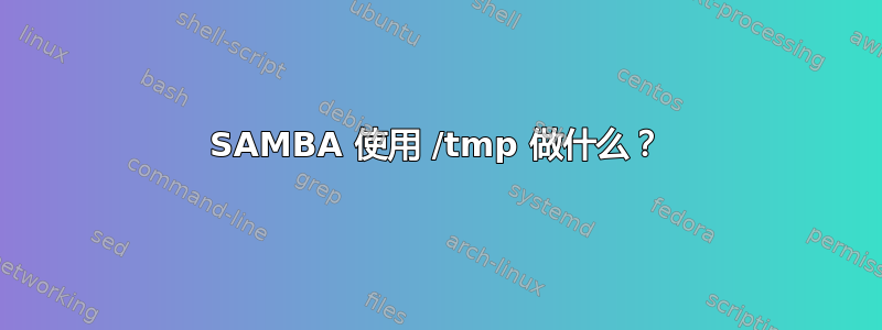 SAMBA 使用 /tmp 做什么？