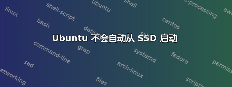 Ubuntu 不会自动从 SSD 启动