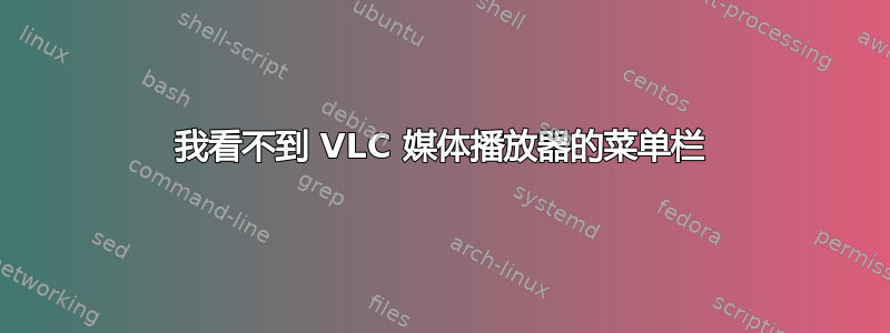 我看不到 VLC 媒体播放器的菜单栏