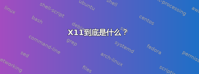 X11到底是什么？