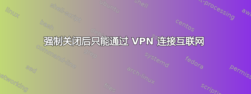 强制关闭后只能通过 VPN 连接互联网