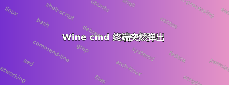 Wine cmd 终端突然弹出