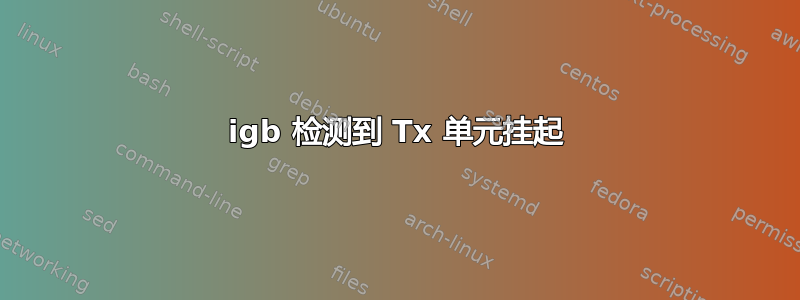 igb 检测到 Tx 单元挂起