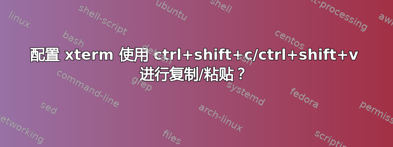 配置 xterm 使用 ctrl+shift+c/ctrl+shift+v 进行复制/粘贴？