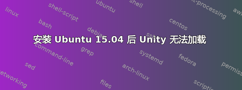 安装 Ubuntu 15.04 后 Unity 无法加载