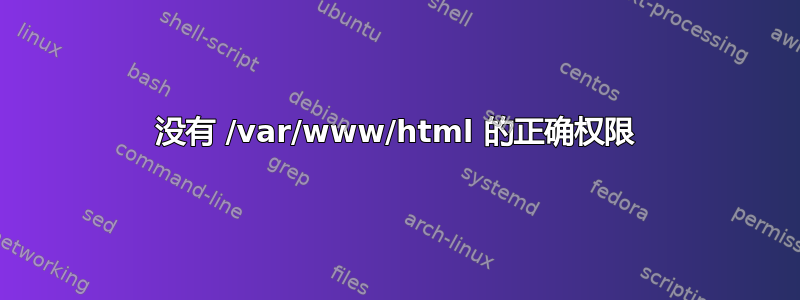 没有 /var/www/html 的正确权限