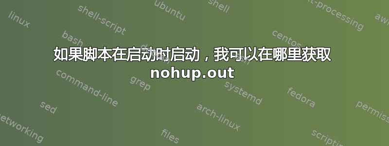 如果脚本在启动时启动，我可以在哪里获取 nohup.out