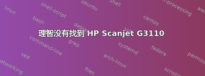 理智没有找到 HP Scanjet G3110