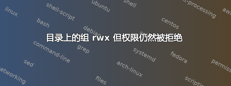 目录上的组 rwx 但权限仍然被拒绝