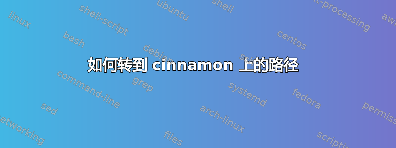 如何转到 cinnamon 上的路径 