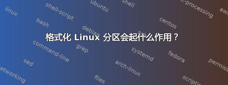 格式化 Linux 分区会起什么作用？