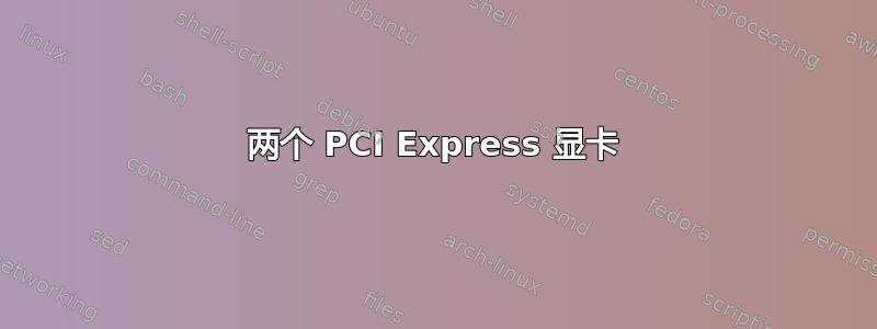 两个 PCI Express 显卡