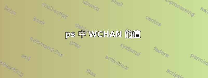 ps 中 WCHAN 的值