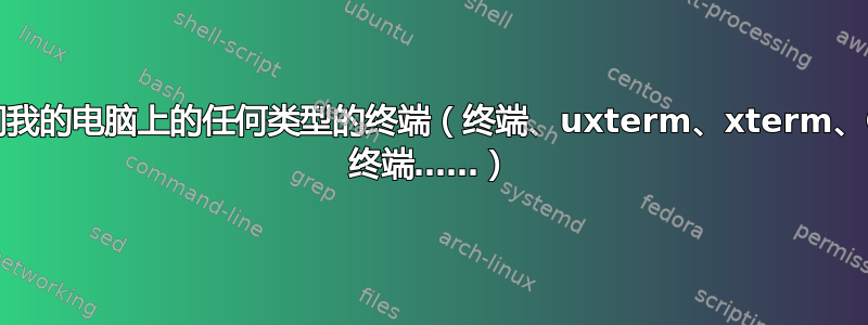 无法访问我的电脑上的任何类型的终端（终端、uxterm、xterm、Guake 终端……）