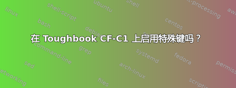 在 Toughbook CF-C1 上启用特殊键吗？