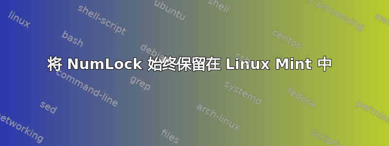 将 NumLock 始终保留在 Linux Mint 中 