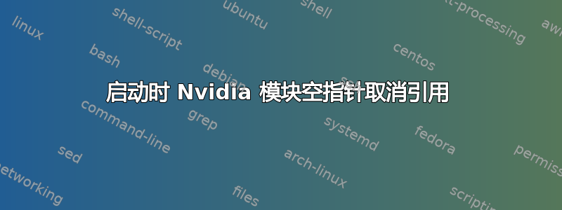 启动时 Nvidia 模块空指针取消引用