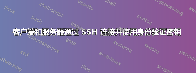 客户端和服务器通过 SSH 连接并使用身份验证密钥