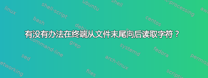 有没有办法在终端从文件末尾向后读取字符？