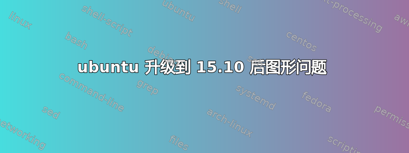 ubuntu 升级到 15.10 后图形问题