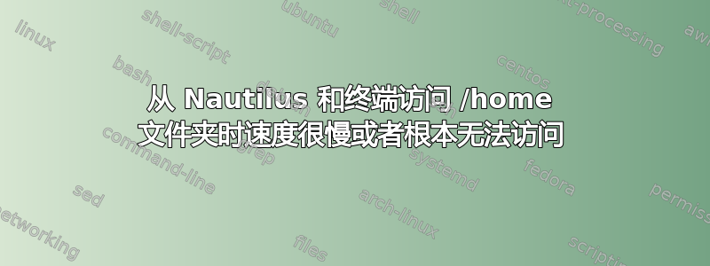 从 Nautilus 和终端访问 /home 文件夹时速度很慢或者根本无法访问