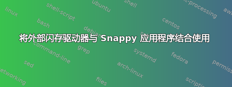 将外部闪存驱动器与 Snappy 应用程序结合使用