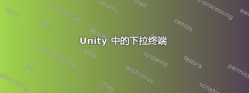 Unity 中的下拉终端