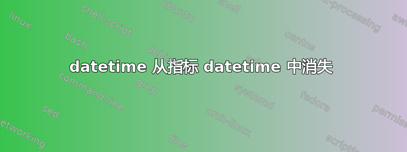 datetime 从指标 datetime 中消失