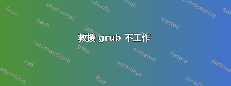 救援 grub 不工作