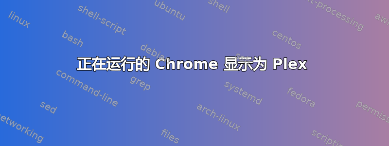 正在运行的 Chrome 显示为 Plex