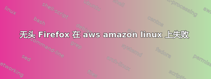 无头 Firefox 在 aws amazon linux 上失败