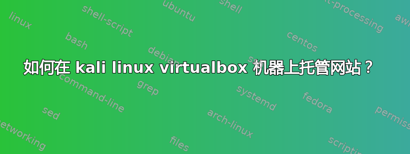 如何在 kali linux virtualbox 机器上托管网站？ 