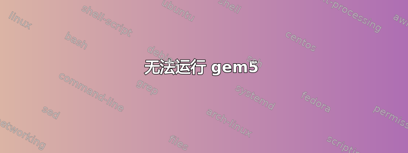 无法运行 gem5