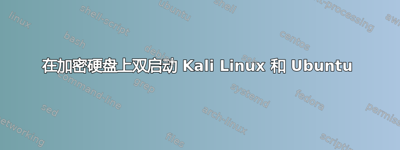 在加密硬盘上双启动 Kali Linux 和 Ubuntu