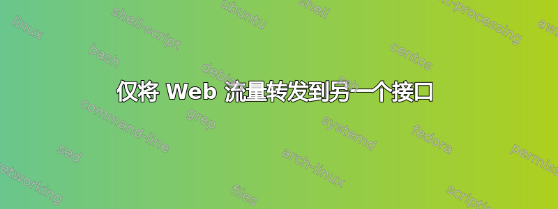 仅将 Web 流量转发到另一个接口