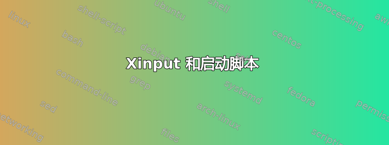 Xinput 和启动脚本