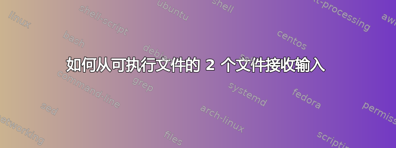 如何从可执行文件的 2 个文件接收输入