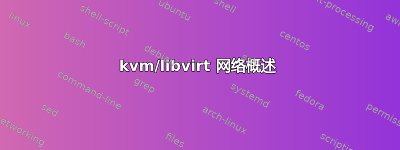 kvm/libvirt 网络概述