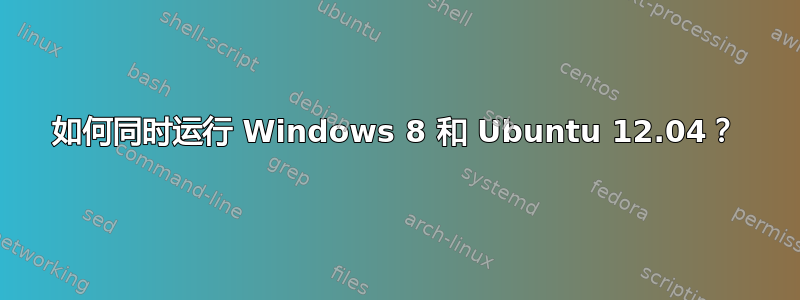 如何同时运行 Windows 8 和 Ubuntu 12.04？