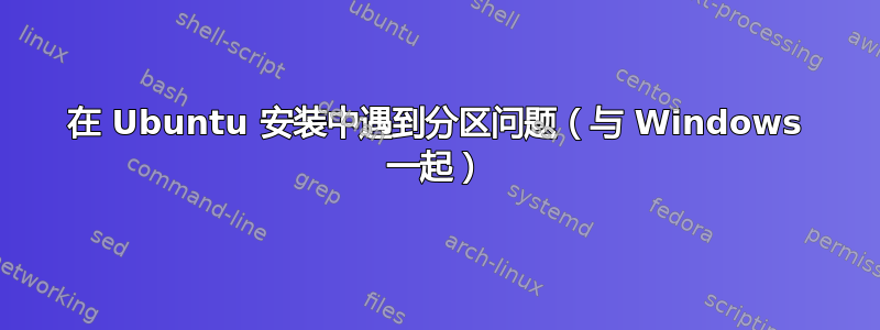 在 Ubuntu 安装中遇到分区问题（与 Windows 一起）