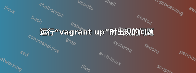 运行“vagrant up”时出现的问题