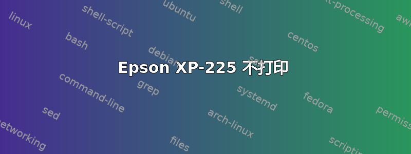 Epson XP-225 不打印