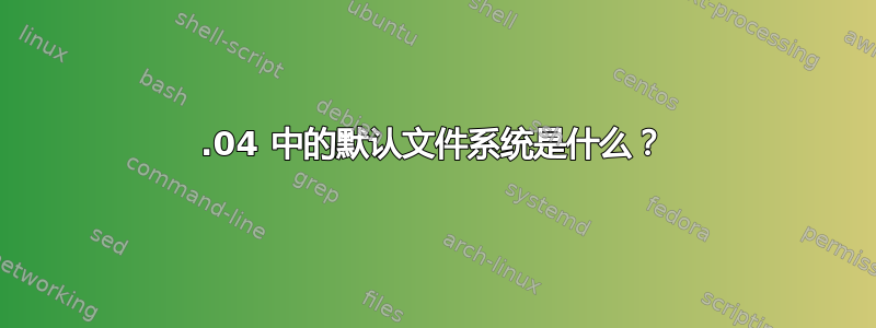 16.04 中的默认文件系统是什么？