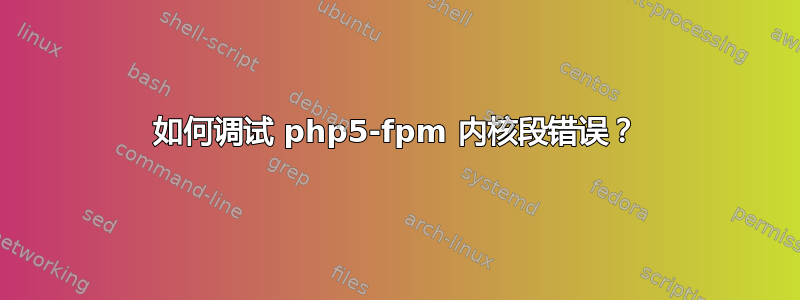 如何调试 php5-fpm 内核段错误？