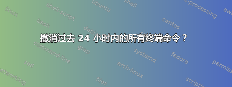 撤消过去 24 小时内的所有终端命令？