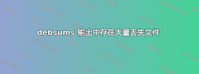 debsums 输出中存在大量丢失文件