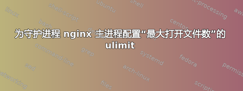 为守护进程 nginx 主进程配置“最大打开文件数”的 ulimit