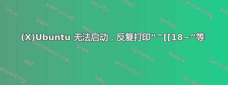 (X)Ubuntu 无法启动，反复打印“^[[18~”等